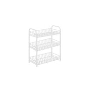 Trade Shop - Carrello Portaoggetti Porta Oggetti 3 Ripiani Bianco 308 Per Cucina Bagno -