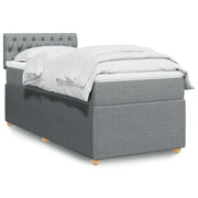 Giroletto a Molle con Materasso Grigio Chiaro 90x190 cm Tessuto 3289618