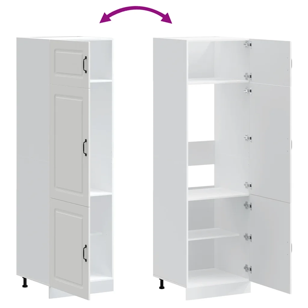 Armadio da Cucina-Credenza da Cucina Kalmar Bianco in Legno Multistrato