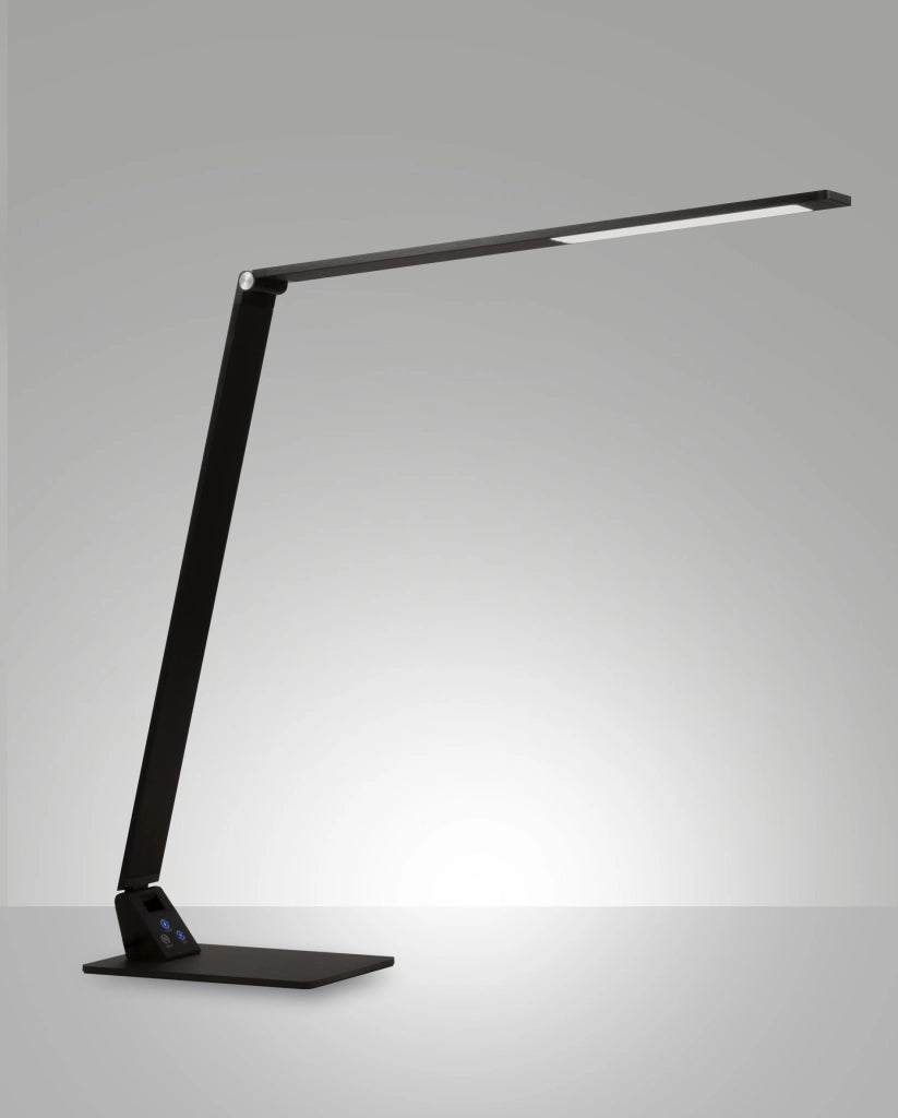 Lampada da Tavolo Wasp LED Integrato 12W Nera con Regolazione Luce Touch e Temperatura Colore CCT Selezionabile 3000K-5000K Codice 3265-30-101