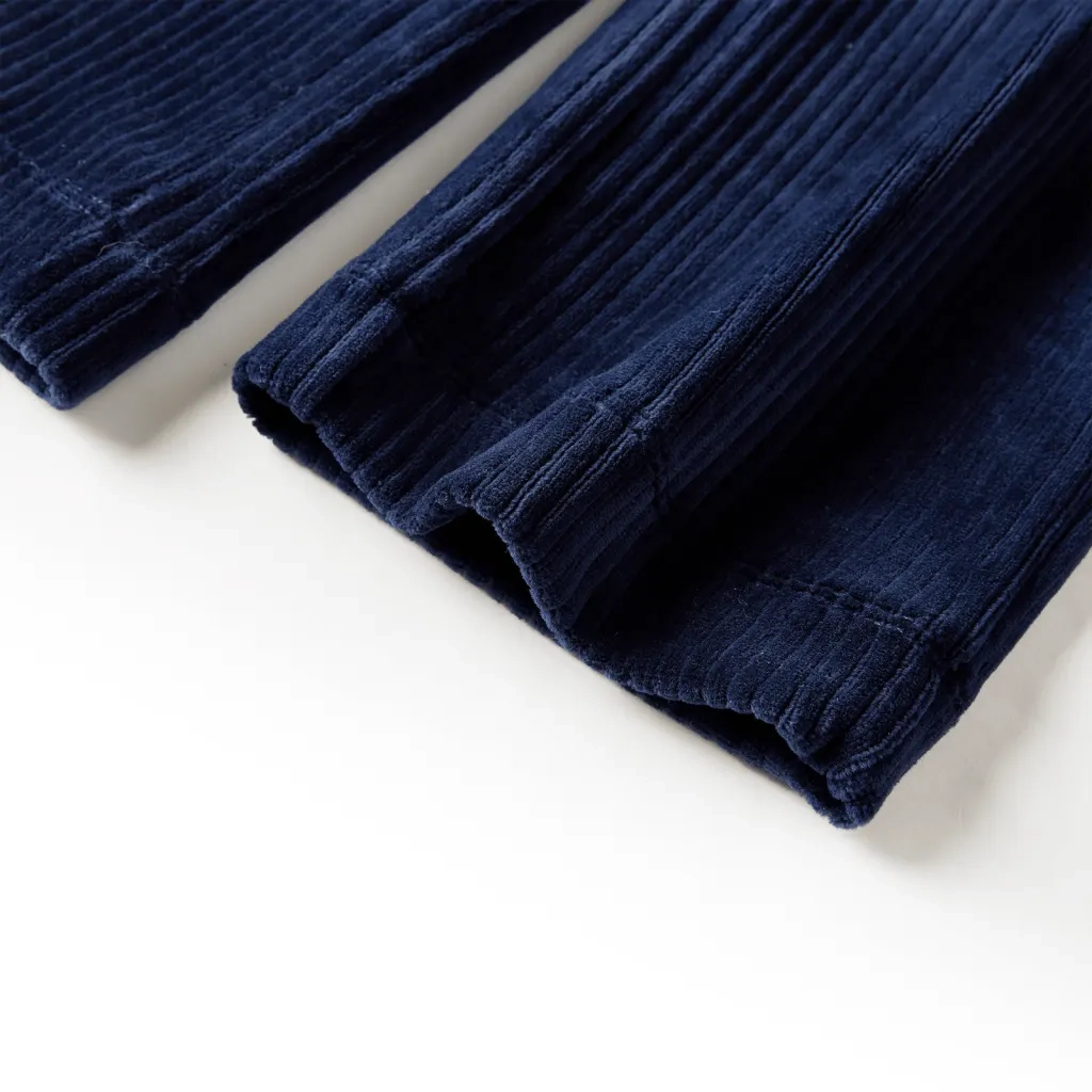 Pantaloni da Bambino in Velluto a Coste Blu Marino 92 14079