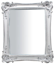 Biscottini Specchiera verticale/orizzontale da appoggio e da appendere L27,5xPR3,5xH32,5 cm finitura bianco anticato.