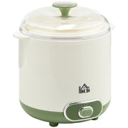 Yogurtiera da 1,5 L, con setaccio e coperchio, 20 W, ideale per yogurt greco, per 3-5 persone, dimensioni 19,5x17,5x21,4 cm, colore bianco.