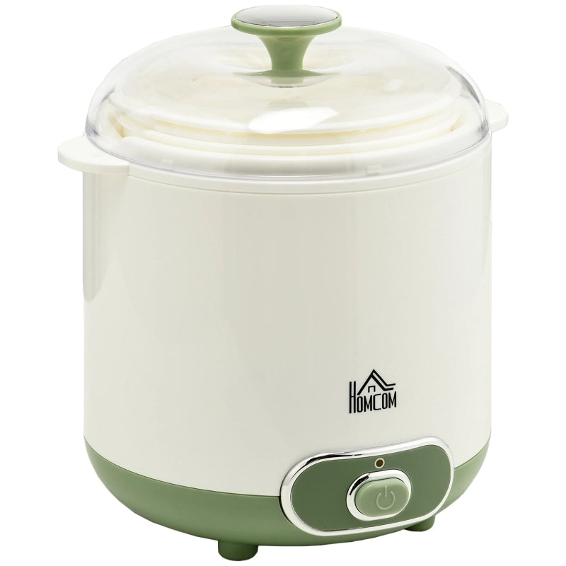 Yogurtiera da 1,5 L, con setaccio e coperchio, 20 W, ideale per yogurt greco, per 3-5 persone, dimensioni 19,5x17,5x21,4 cm, colore bianco.