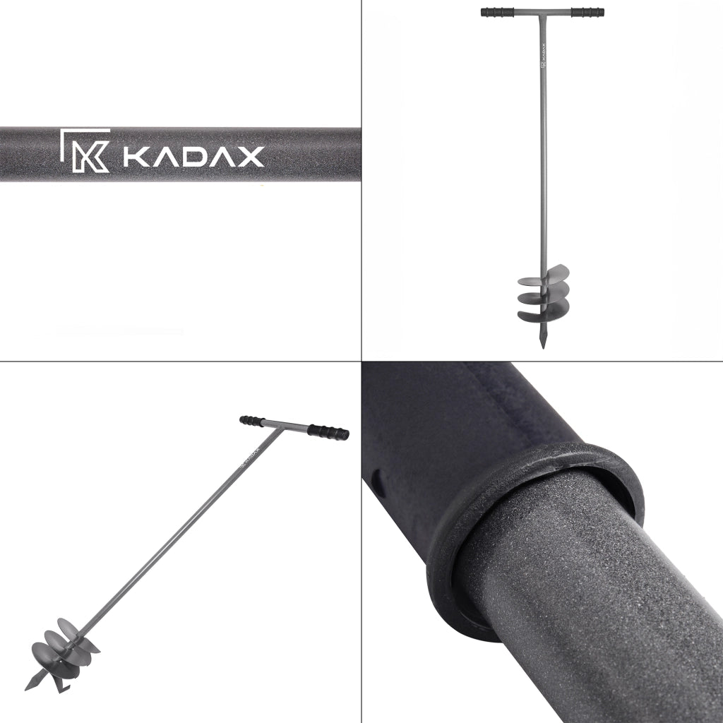 Trivella manuale KADAX per terreno, trapano per terreno da 17 cm (170 mm), foro robusto
