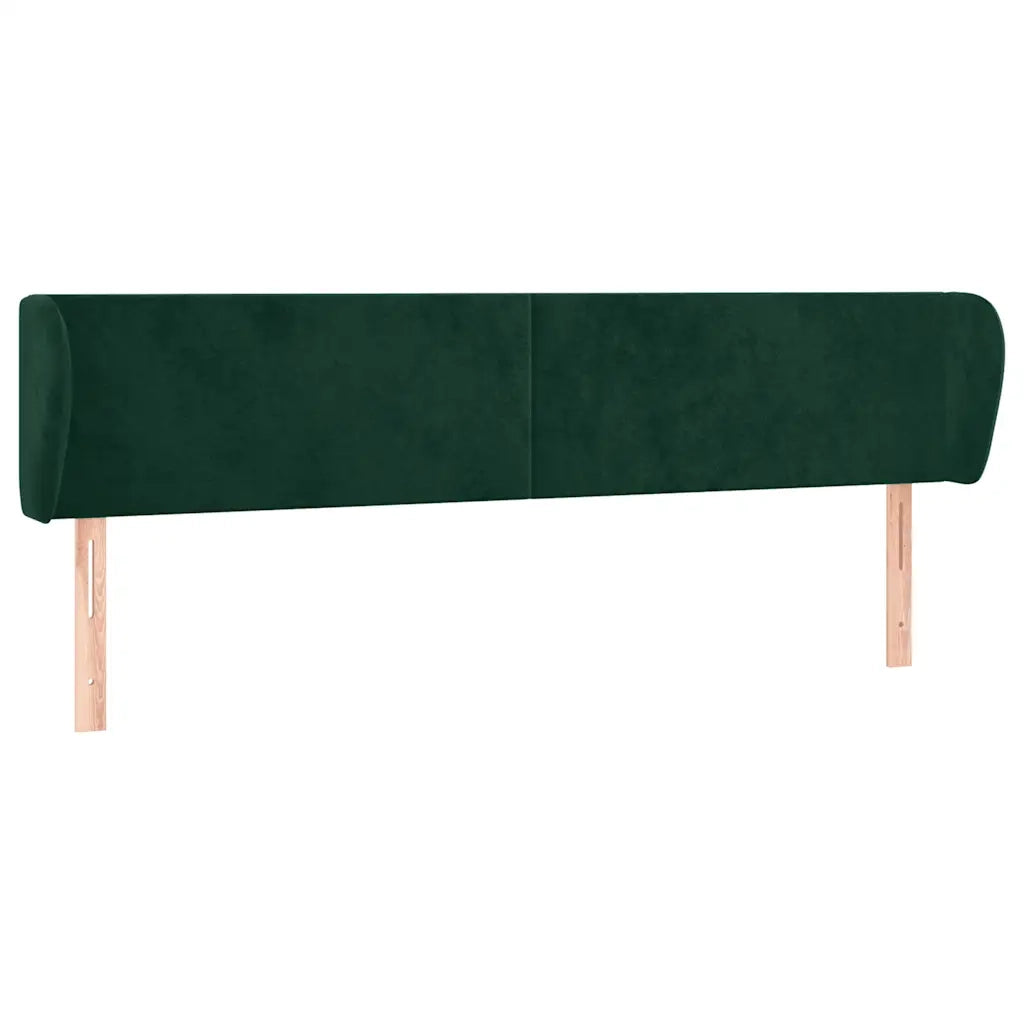Testiera ad Orecchio Verde Scuro 203x23x78/88 cm in Velluto 3116933