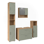 Vicco Set di mobili da bagno Verde salvia 4 parti