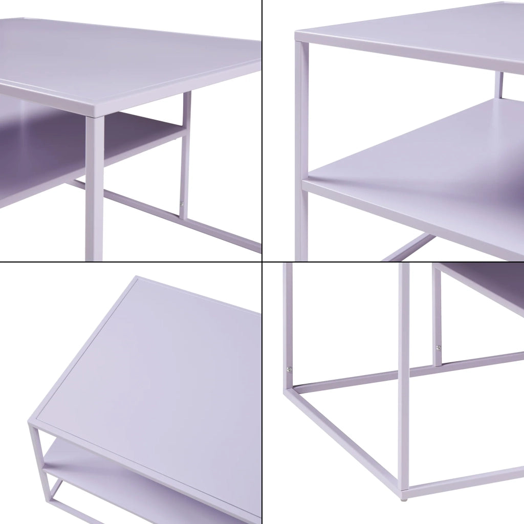 Tavolino/consolle/tavolino rettangolare per soggiorno 45 x 90 x 60 cm viola 03_0010862