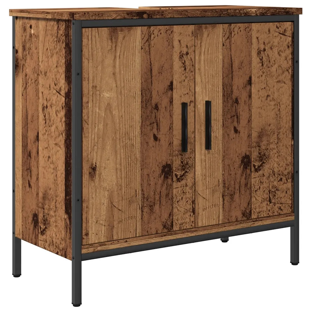 Mobile Sottolavabo-Armadietto da bagno Legno Antico 60x30x60 cm Legno Multistrato