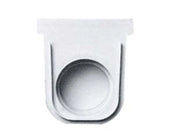 TAPPO IN POLIPROPILENE PER CANALETTA CM.50 COLORE GRIGIO- - cm.13x14h. - ø cm.7,5-9 - 2 pezzi