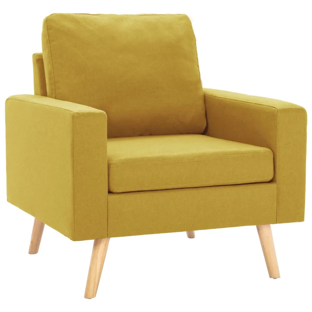 Set Divani 2 pz in Tessuto Giallo 3056620