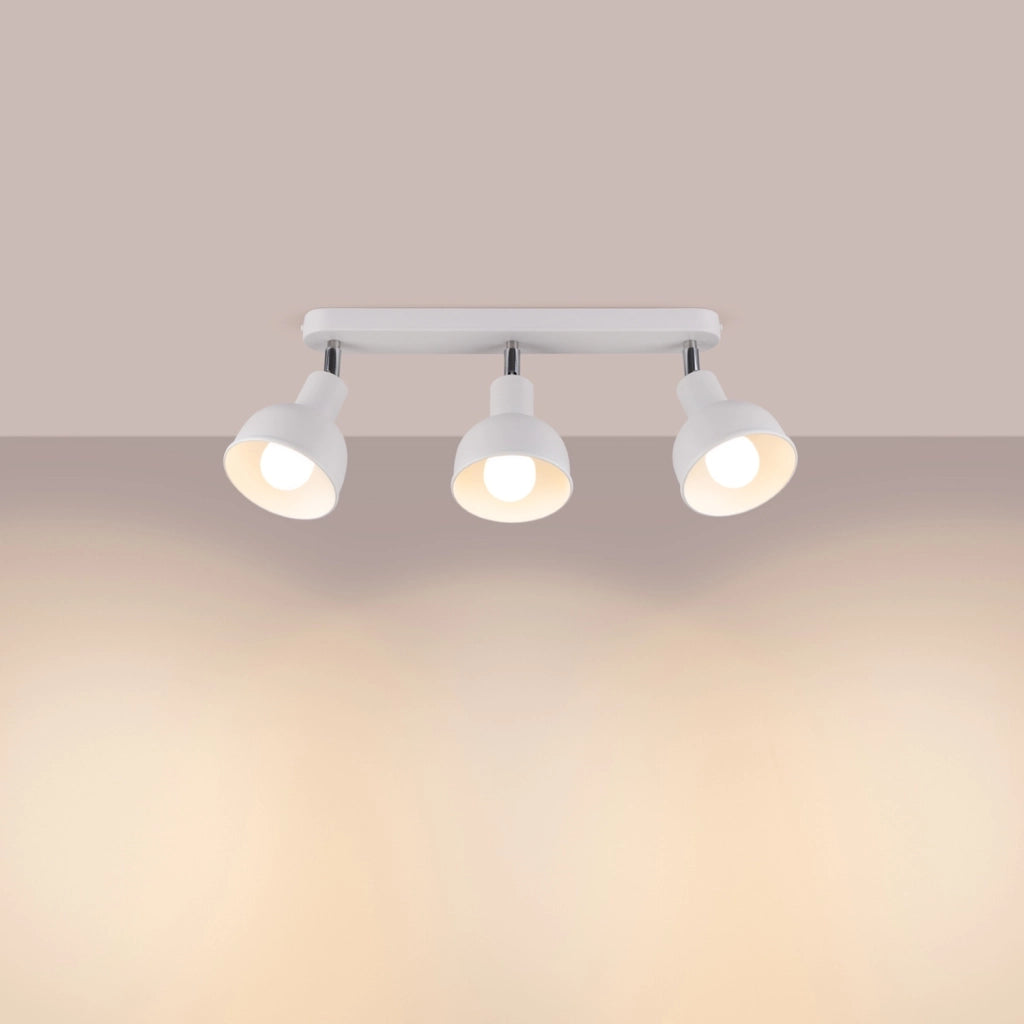 Spot soffitto triplo minimal bianco 3xE27 Pure Lume