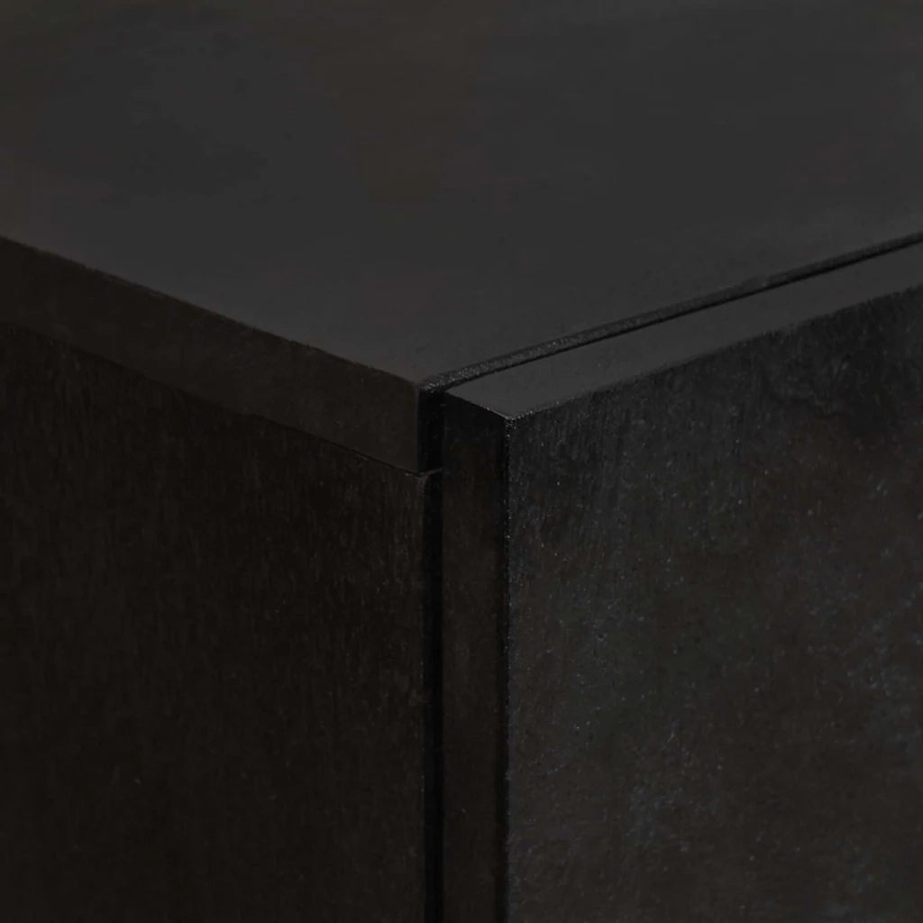 Credenza | Madia | Buffet da pranzo | Armadio da pranzo Nero 60 x 33 x 100 cm Legno di mango massello