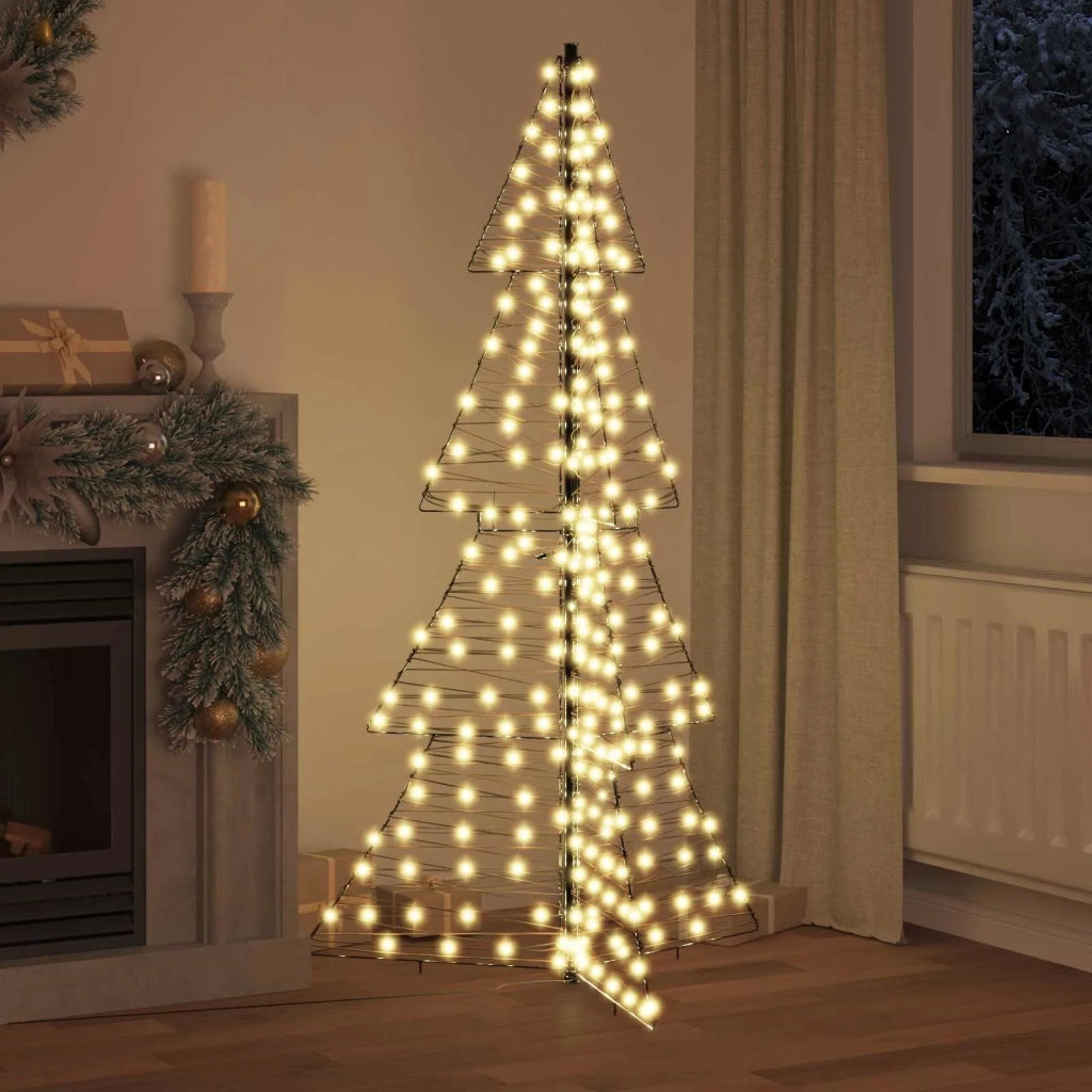Albero di Natale con 240 LED Bianco caldo 180 cm Rattan 42019222