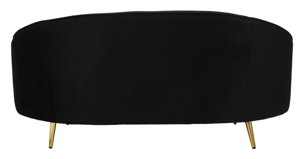 DIVANETTO 2 POSTI OSLO C/CUSCINI NERO CM 148X84X68