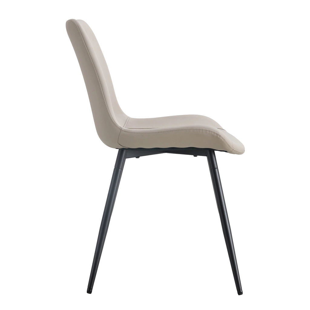 Sedie da Pranzo Set 4 Pezzi ¨C MINIMAL ¨C Similpelle, Schienale, Gambe in Metallo, Design Moderno