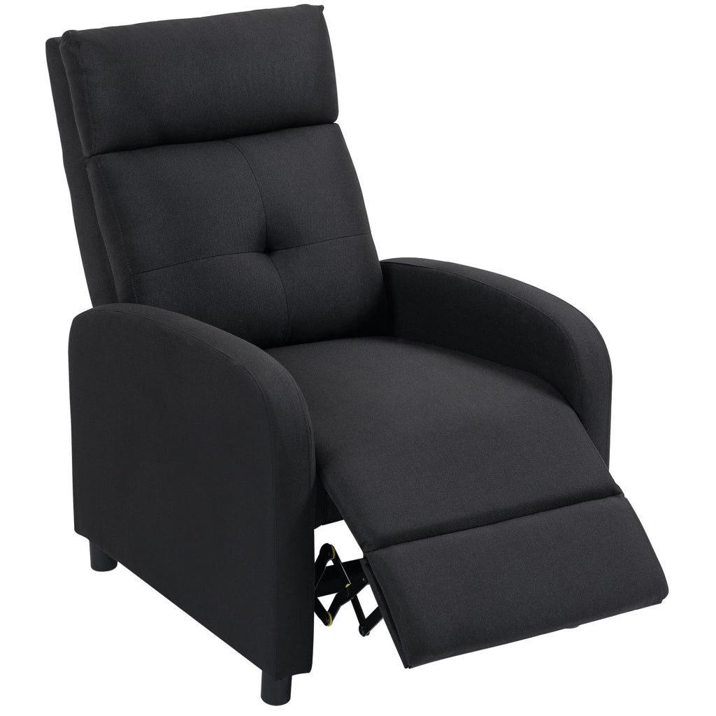 Poltrona Relax Reclinabile Massaggiante in Tessuto ¨C Zephmum ¨C Nero