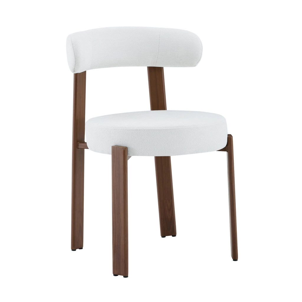 Sedie da Pranzo in Tessuto con Schienale ¨C Xylo ¨C Set 2 Pezzi, Bianco