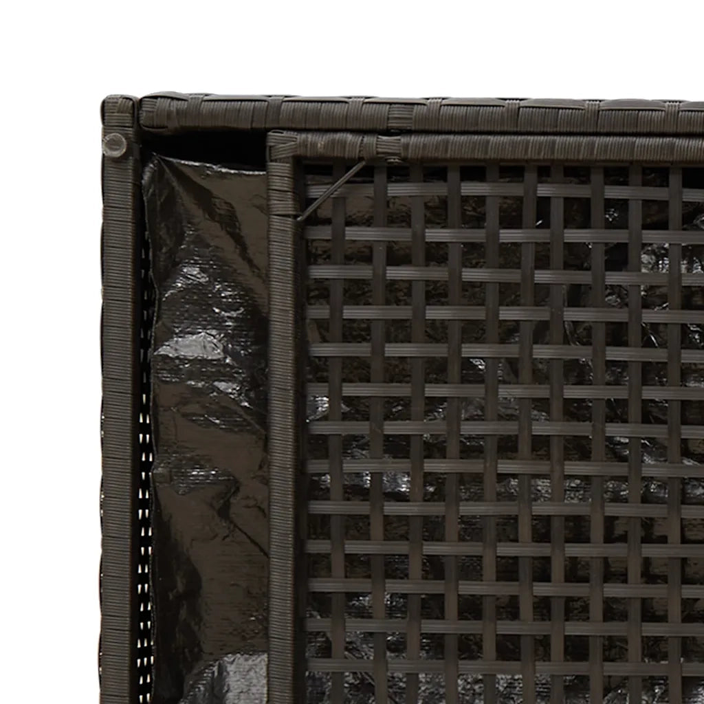Cassapanca da Esterno con Cuscino Nera 100 cm in Polyrattan 4104060
