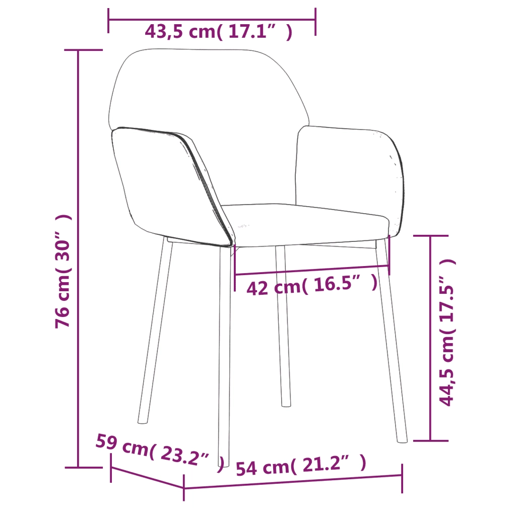 Sedie da Pranzo 2 pz Crema in Tessuto e Similpelle 344750