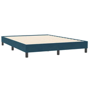 Letto matrimoniale | Letto per adulti | Giroletto senza Materasso Blu Scuro 160x210 cm in Velluto