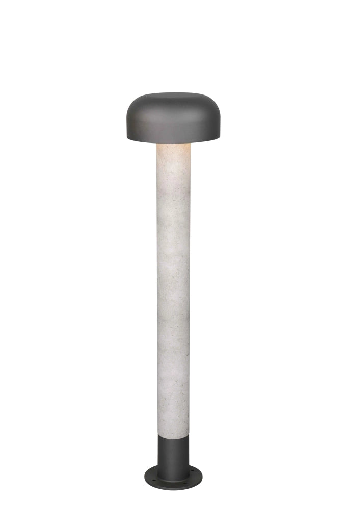 Palo alto da esterno, alluminio, antracite e cemento, H 85 cm, Fraser