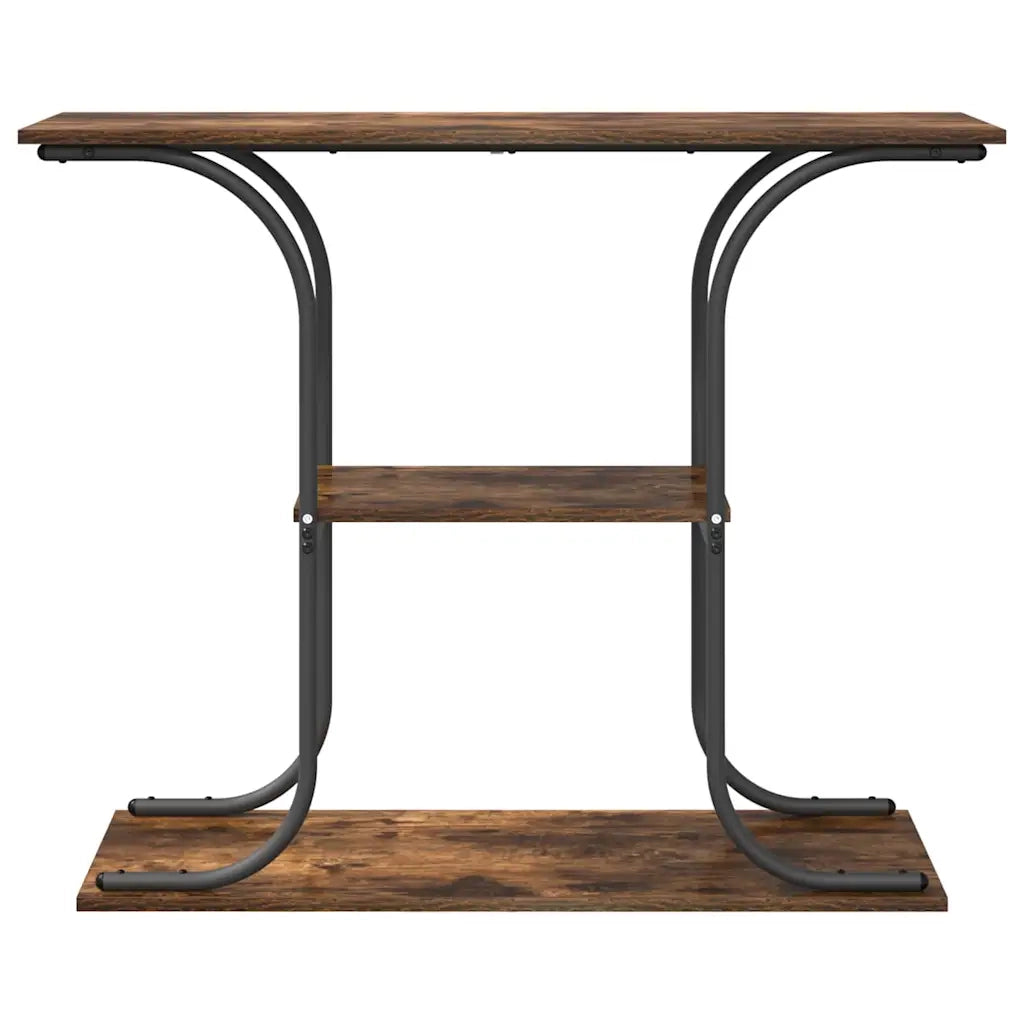 Tavolo consolle con lo scaffale Rovere fumé 101 x 35 x 80,5 cm 868471