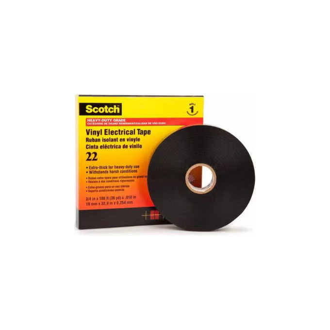 3M Scotch nastro adesivo a strappo, 22x22 mm, nero, resistente ad acqua e raggi UV, fissaggio interno ed esterno, fino a 1,5 kg