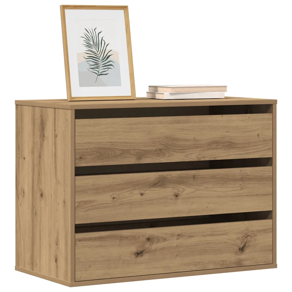 Cassettiera Angolare Rovere Artigianale 80x41x58cm Multistrato 852860