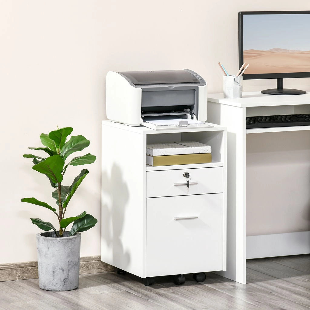 CASSETTIERA DA UFFICIO PORTADOCUMENTI 39,5 X 40 X 60 CM BIANCO