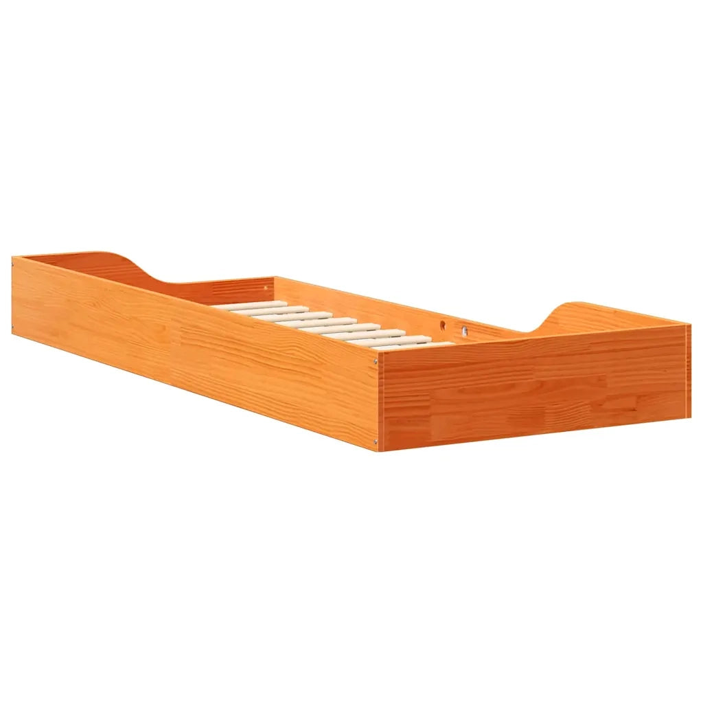 Struttura del letto Marrone cerato 80 x 220 cm Pino massello