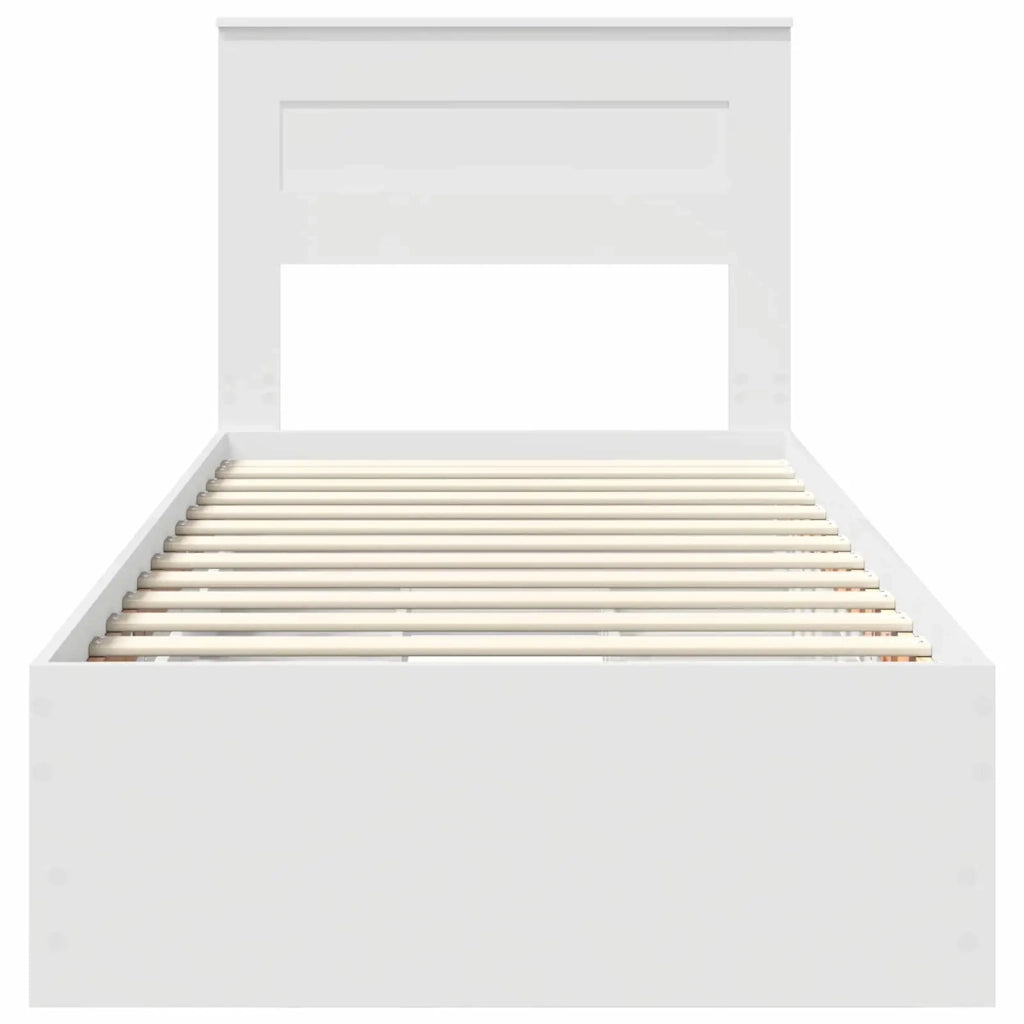 Struttura del letto Bianco 75 x 190 cm Legno Ingegnerizzato
