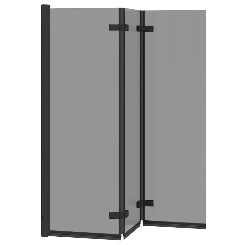 Involucro Doccia Nero 130 x 138 cm Vetro ESG e Alluminio CFW2037239