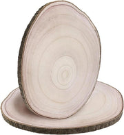 Piattaforma per torte in legno naturale, set di 2 pezzi, 30-35cm - Adatto per matrimoni, feste e decorazione di fattoria