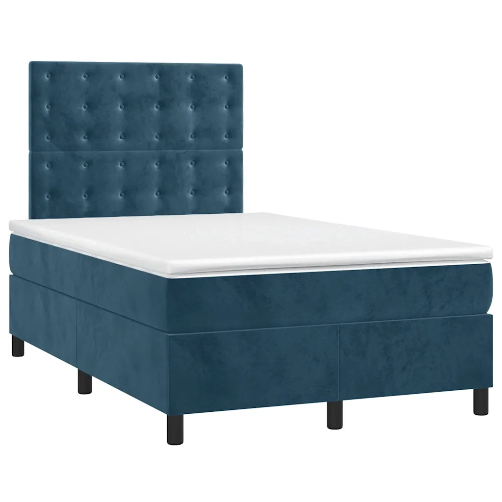 Letto a Molle con Materasso e LED Blu Scuro 120x200cmcod mxl 99129