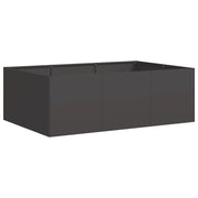 Fioriera | Cassetta per fiori | Vaso Nera 120x80x40 cm in Acciaio