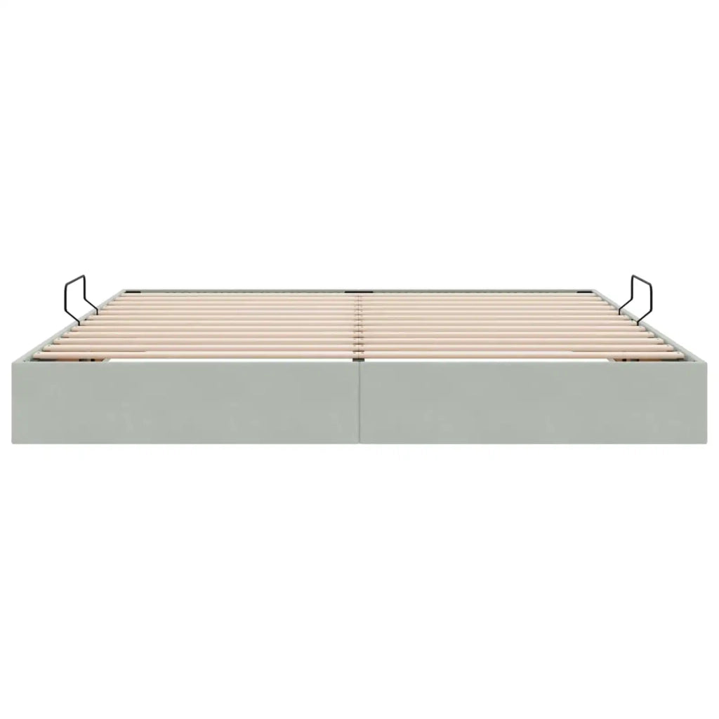 Letto ottomano Grigio Chiaro 200 x 200 cm Velluto 3442904