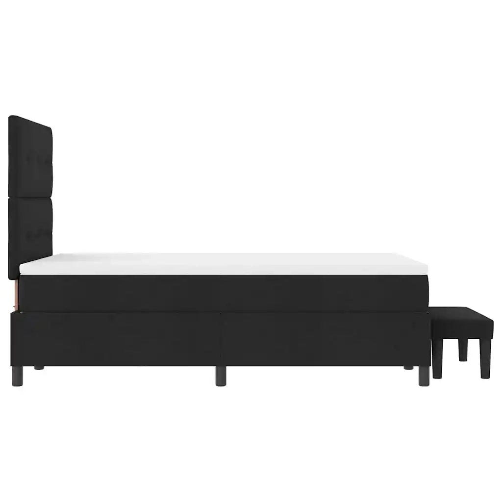 Letto a molle con cuscino Nero 120 x 190 cm Tessuto 3344053