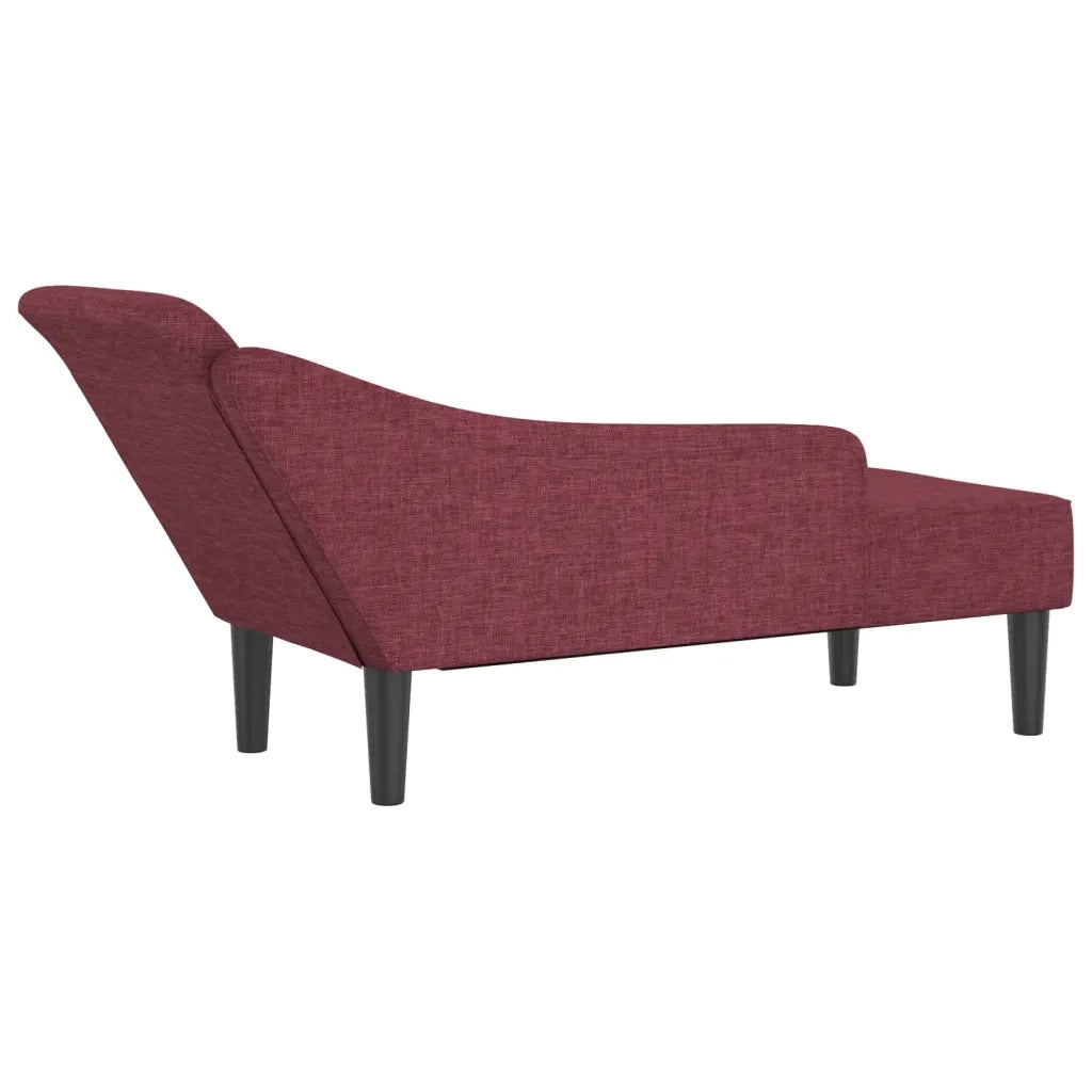 Chaise Lounge | Sedia a Sdraio con Cuscini Rosso Vino in Tessuto CFW8339300