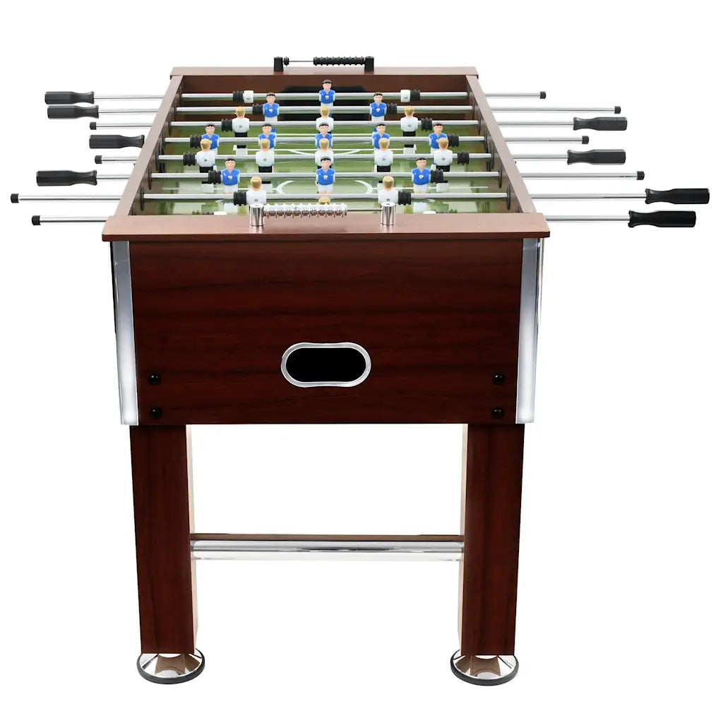 Tavolo Calcio Balilla in Acciaio 140x74,5x87,5 cm Marrone 91439
