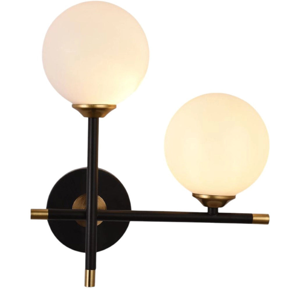 Trade Shop - Applique A Parete 2 Sfere Illuminazione Decorativa Contemporaneo Con 2 Attacchi G9 Aq59 -