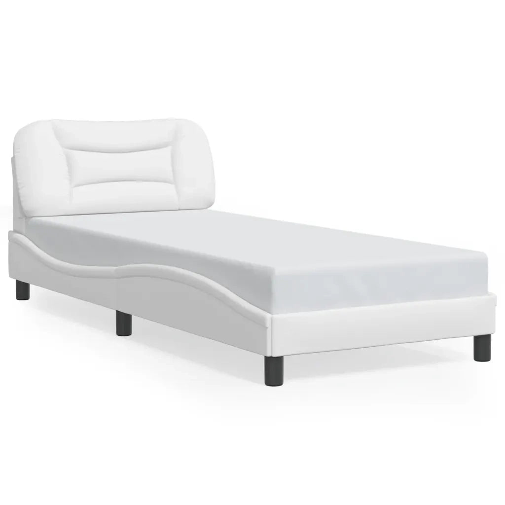 Giroletto con LED senza Materasso-Struttura Letto Hvar Bianco 80x200 cm