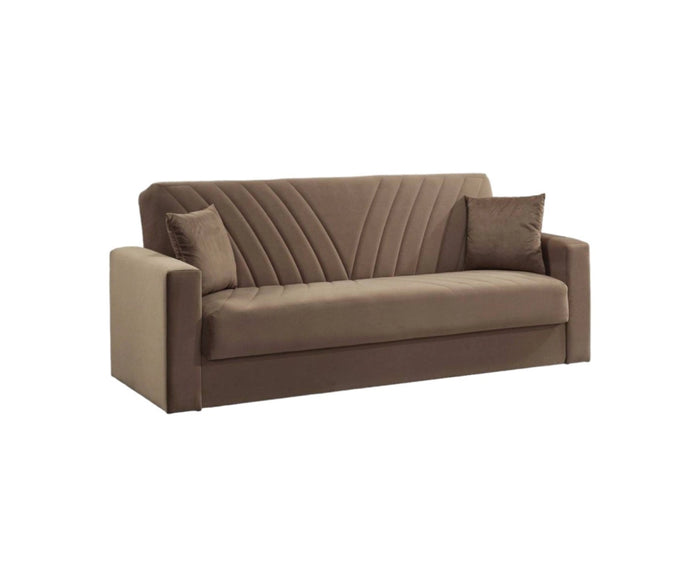 Adda, Divano Letto 3 Posti Contenitore, 81x214 cm Nero