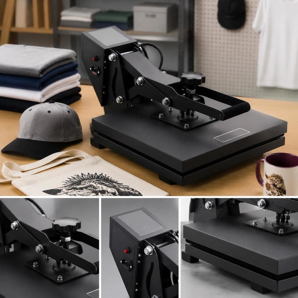 Heat Press Machine 38x38 Cm Sublimation Printer Transfer DIY T-shirt