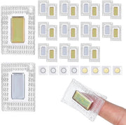 32 pezzi di magneti per cucito, chiusure magnetiche invisibili per cucito su tessuti, tende, abbigliamento, borse, pelli, 10 x 2 mm (rotondi) e 20 x 10 x 2 mm (quadrati)