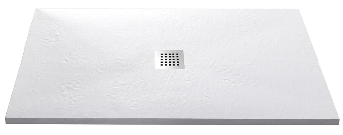 Piatto Doccia in Pietra 80x190 cm Bonussi Ardesia Stone Central Bianco