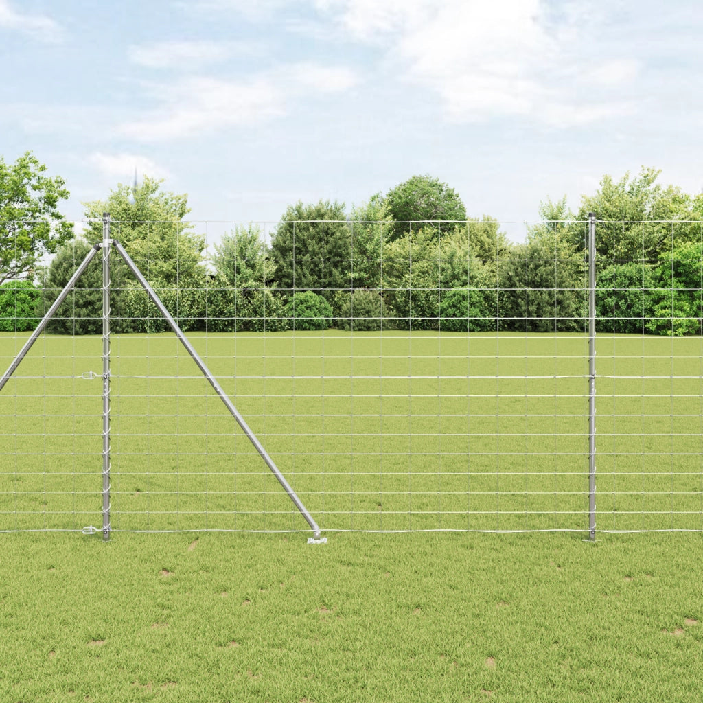 Recinzione da Campo  1,6x25 m in Acciaio Galvanizzato
