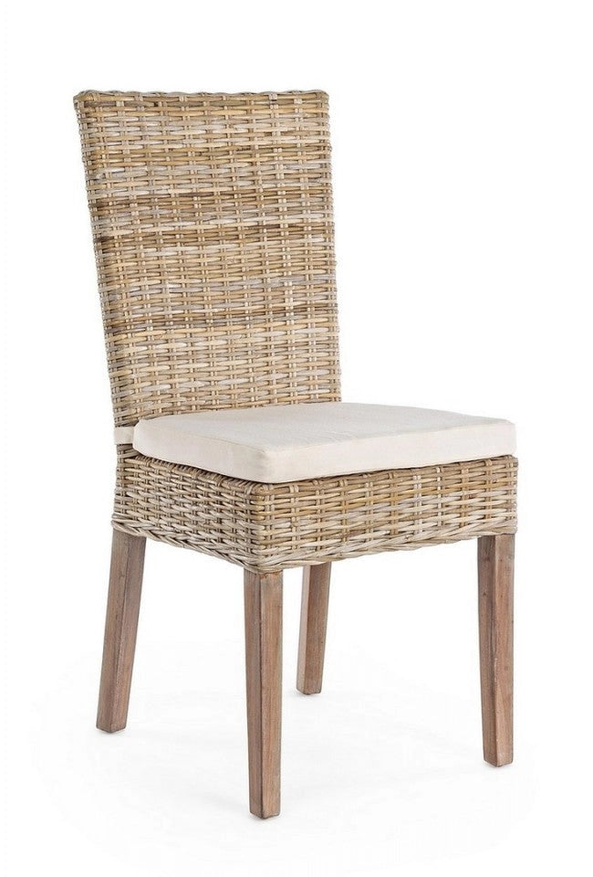 Sedia con Cuscini Tavira in Fibre Naturali