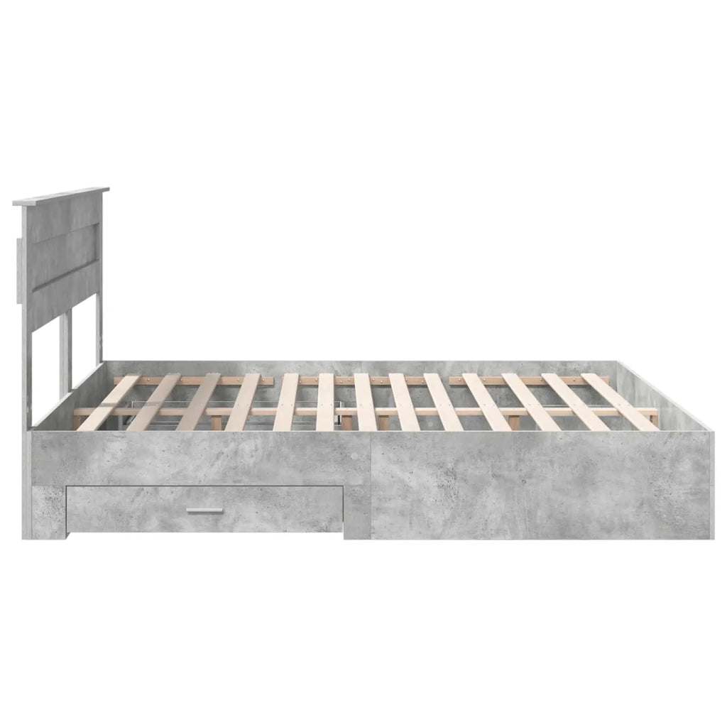 Struttura del letto con testiera Grigio cemento 180 x 200 cm 3409961