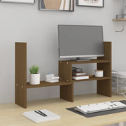 Supporto Monitor ambra (39-72)x17x43 cm Legno Massello di Pino 814012